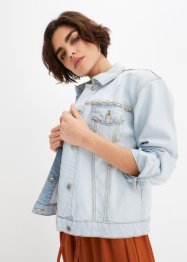 Veste en jean oversize avec applications de strass, BODYFLIRT