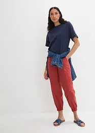 T-shirt avec finition dentelle aux manches, bonprix