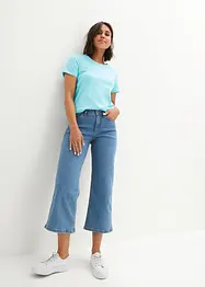 Jean large, taille mi-haute, raccourci, bonprix