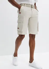 Bermuda cargo avec ceinture et taille élastiquée, Regular, bonprix