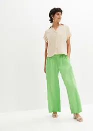 Pantalon large et léger en lin mélangé, bonprix