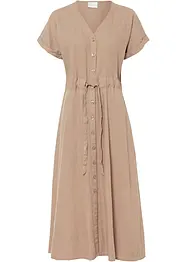 Robe avec lin mélangé, bonprix