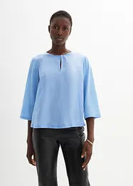 Blouse avec soie minoritaire et empiècement tissé, bonprix