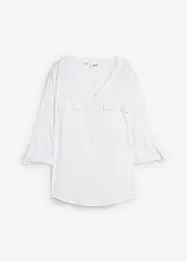 Blouse fluide à col en V et manches longues, bonprix