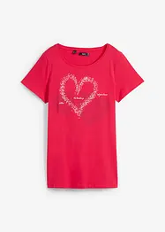 T-shirt coton à imprimé cœur, bonprix