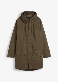 Parka courte en coton à col montant, cintrée, bonprix