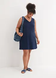 Robe trapèze en tissu éponge, bonprix