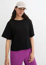 T-shirt oversize en mousseline, manches courtes, bonprix