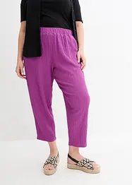 Pantalon en jersey texturé, bonprix