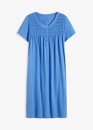 Chemise de nuit à détail smock et patte de boutonnage, bonprix