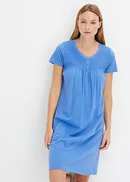 Chemise de nuit à détail smock et patte de boutonnage, bonprix