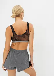 Brassière coton et dentelle, bonprix