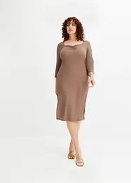 Robe midi en crêpe léger, bonprix