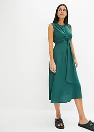 Robe drapée longueur midi, bonprix