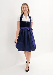 Dirndl avec corsage en velours et tablier en satin, bonprix