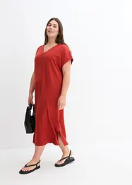 Robe midi en jersey côtelé, bonprix