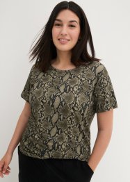 T-shirt long à imprimé animal avec viscose, bpc selection