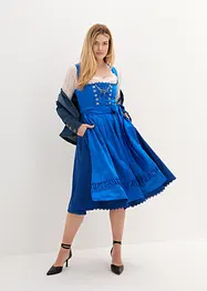 Dirndl à tablier en satin brodé (ens. 2 pces), bonprix