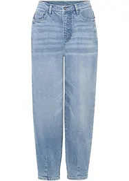 Jean barrel taille haute en coton, bonprix