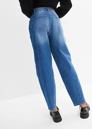 Jean barrel taille haute en coton, bonprix