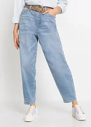 Jean barrel taille haute en coton, bonprix
