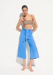 Pantalon de plage en gaze de coton, longueur 3/4, bonprix