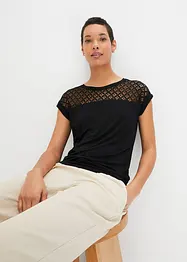 T-shirt avec dentelle, bonprix