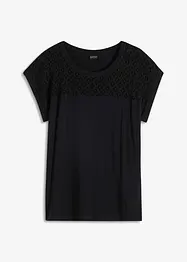 T-shirt avec dentelle, bonprix