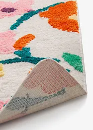 Tapis de bain tufté à motif floral multicolore, bonprix