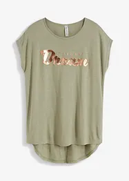 T-shirt long en viscose mélangée, bonprix