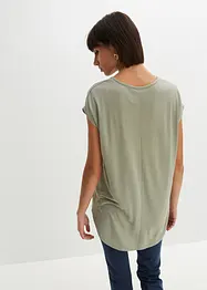 T-shirt long en viscose mélangée, bonprix
