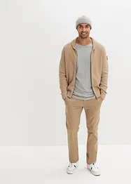 Pantalon chino droit avec taille élastique et ceinture, regular, bonprix