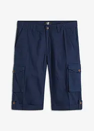 Bermuda long cargo en lin mélangé, Regular, bonprix