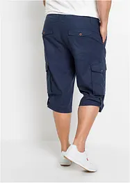 Bermuda long cargo en lin mélangé, Regular, bonprix