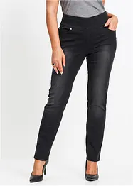 Jean Straight taille mi-haute et élastiquée, très extensible, bonprix