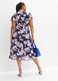 Robe midi imprimée en mesh, bonprix