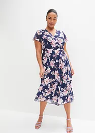 Robe midi imprimée en mesh, bonprix