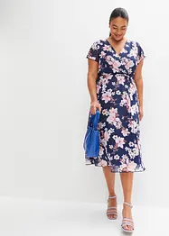 Robe midi imprimée en mesh, bonprix