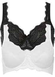 Lot de 2 soutiens-gorge à armatures et dentelle, bonprix