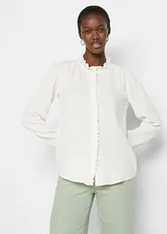 Chemisier en gaze de coton avec broderies anglaises, bonprix