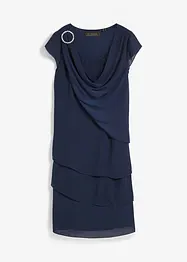 Robe courte look superposé avec accessoire sur l’épaule, bonprix