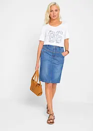 Jupe en jean extensible, bonprix