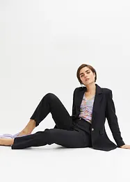 Pantalon taille haute en lin et viscose, bonprix