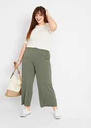Pantalon 7/8 fluide en jersey viscose, bonprix
