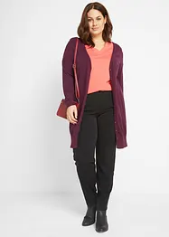 Lot de 5 T-shirts longs et amples à col V, bonprix