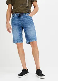 Bermuda taille élastiquée en léger denim, slim, bonprix