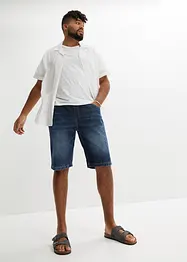 Bermuda taille élastiquée en léger denim, slim, bonprix