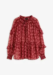 Blouse en crêpe à volants, bonprix