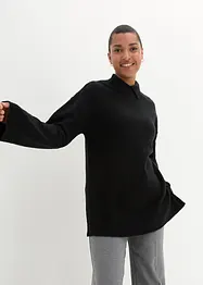 Pull oversize avec col roulé et fentes sur le côté, bpc bonprix collection