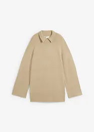 Pull oversize avec col roulé et fentes sur le côté, bonprix